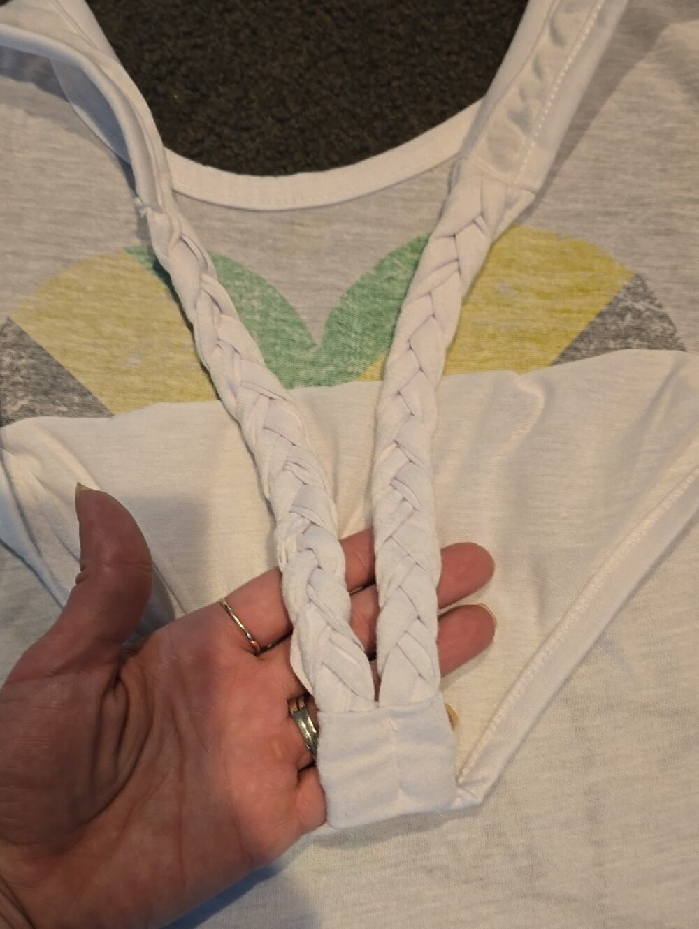 Jamaica Graphic Racerback Tank Top - White - Picture 5 of 5